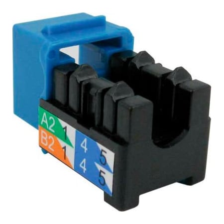 Chiptech, Inc Dba Vertical Cable Vertical Cable Cat 6 V-Max U-Style Keystone Jack - Blue 352-V2714/BL